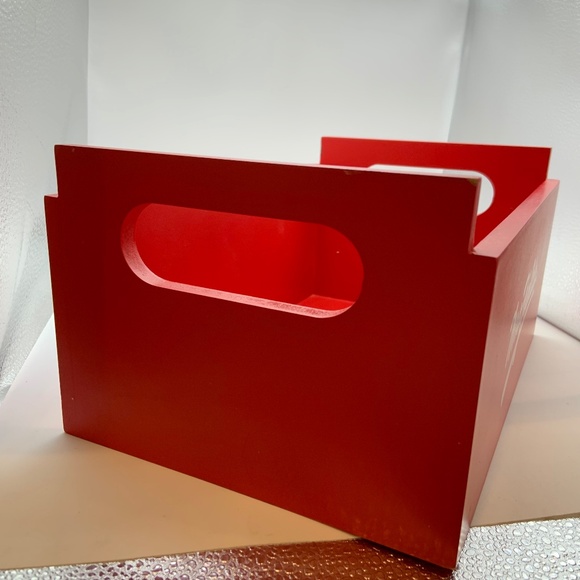 Vintage Mrs. Fields Wooden Logo Box Retro 11" Crate Red/White - Picture 9 of 16